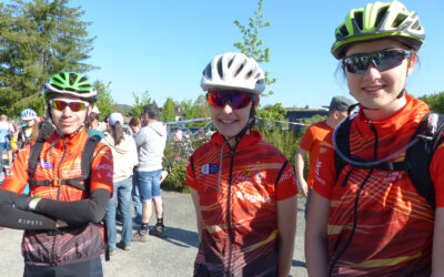 Angèle et les jeunes Brezolliens font revivre le Trait d’Union à vélo