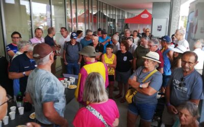 Le verre de l’amitié offert par le Coreg, un moment fort de la Semaine Fédérale de Cyclotourisme à Château-Gontier